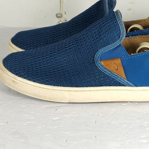 Olukai Women's Pehuea US9,5 Blue Flat Slip On Loafer Sneakers Shoes - Picture 16 of 16